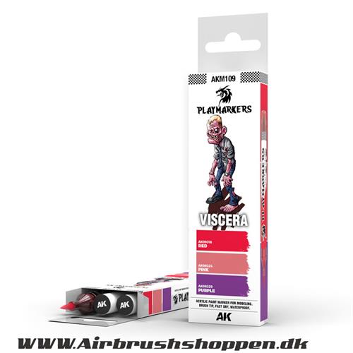 AKM109 - VISCERA – PLAYMARKER SET  3 stk tuscher - AK-Interactive